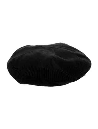 Pre-owned Chanel Cashmere Knit Beanie  W/tags In Black