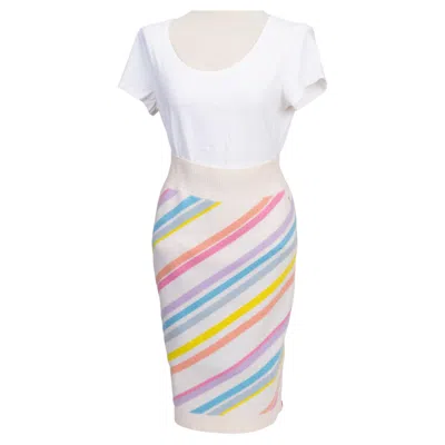 Pre-owned Chanel Cashmere Pencil Skirt Size 36 In Gray