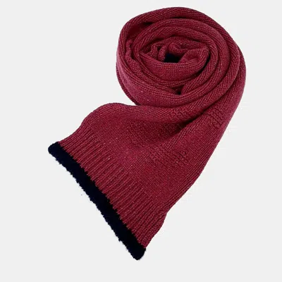Pre-owned Chanel Cashmere Red Scarf