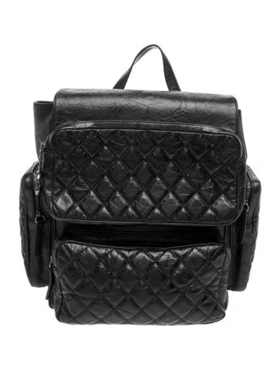 Pre-owned Chanel Casual Rock Backpack In Black