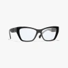 Chanel Cat Eye Blue Light Glasses In Black 