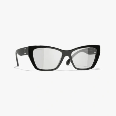 Chanel Cat Eye Blue Light Glasses In Black