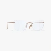 Chanel Cat Eye Blue Light Glasses In Pink & Gold 