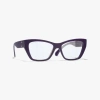 Chanel Cat Eye Blue Light Glasses In Purple 
