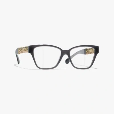 Chanel Cat Eye Eyeglasses In Black
