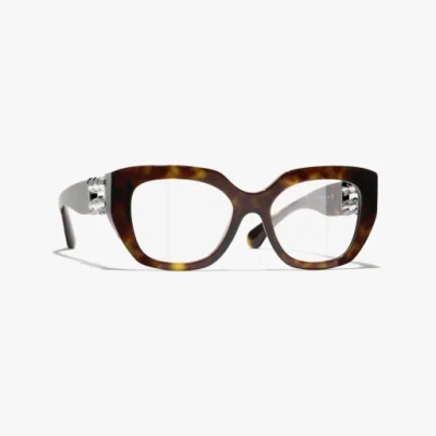 Chanel Cat Eye Eyeglasses In Brown