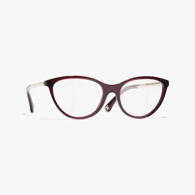 Chanel Cat Eye Eyeglasses In Brown