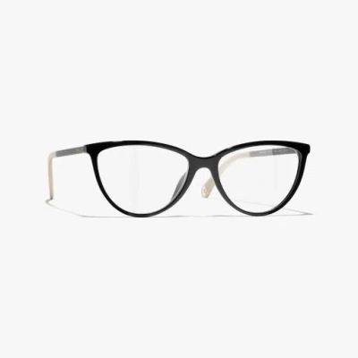 Chanel Cat Eye Eyeglasses In Black