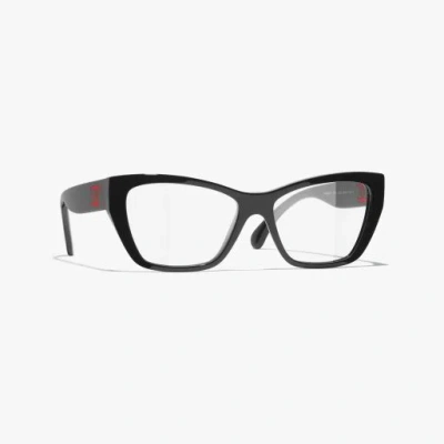 Chanel Cat Eye Eyeglasses In Black