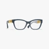 Chanel Cat Eye Eyeglasses In Blue & Gray 