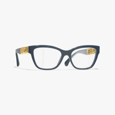Chanel Cat Eye Eyeglasses In Green
