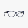 Chanel Cat Eye Eyeglasses In Blue Vendome 