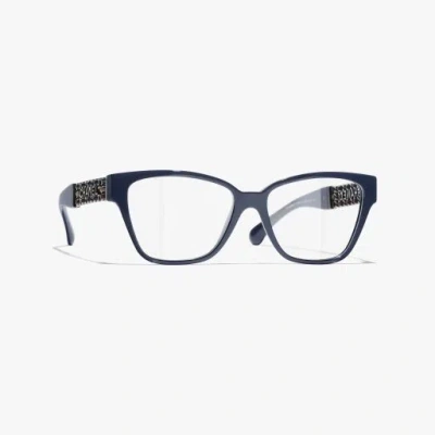 Chanel Cat Eye Eyeglasses In Blue