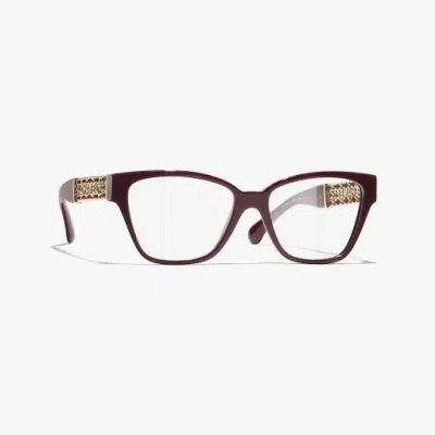 Chanel Cat Eye Eyeglasses In Red