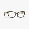 Chanel Cat Eye Eyeglasses In Dark Taupe 