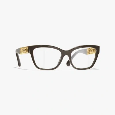 Chanel Cat Eye Eyeglasses In Brown