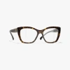 Chanel Cat Eye Eyeglasses In Dark Tortoise 