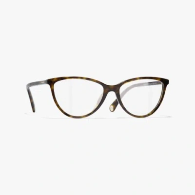 Chanel Cat Eye Eyeglasses In Brown