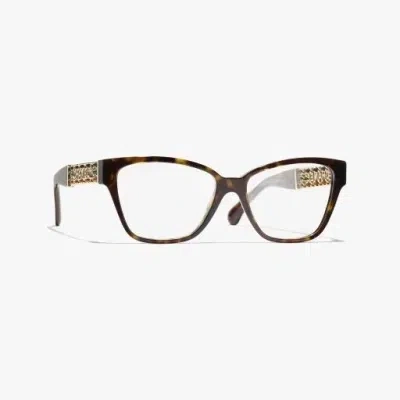 Chanel Cat Eye Eyeglasses In Brown