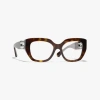 Chanel Cat Eye Eyeglasses In Dark Tortoise 