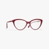 Chanel Cat Eye Eyeglasses In Red 