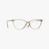 Chanel Cat Eye Eyeglasses In Taupe 