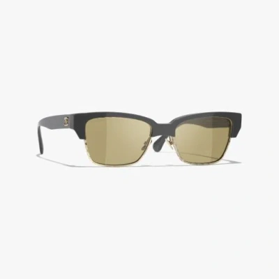 Chanel Cat Eye Sunglasses In Black