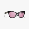 Chanel Cat Eye Sunglasses In Black 