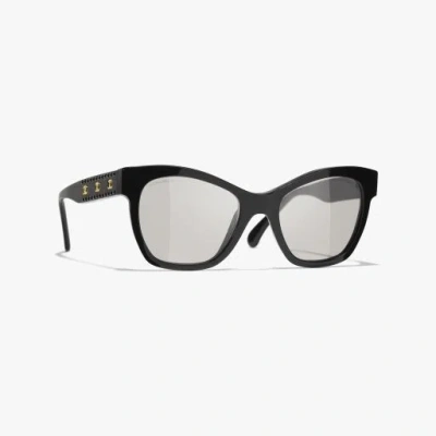 Chanel Cat Eye Sunglasses In Black