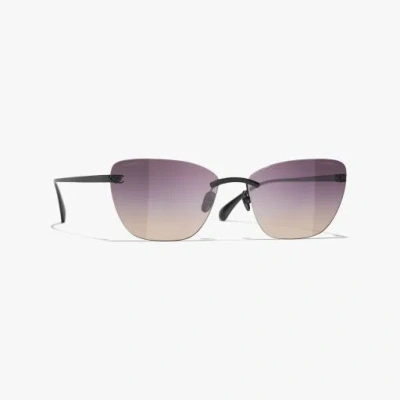 Chanel Cat Eye Sunglasses In Purple