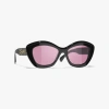 Chanel Cat Eye Sunglasses In Black 
