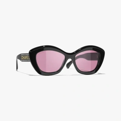 Chanel Cat Eye Sunglasses In Black