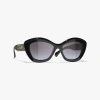 Chanel Cat Eye Sunglasses In Black 