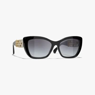 Chanel Cat Eye Sunglasses In Black