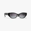 Chanel Cat Eye Sunglasses In Black