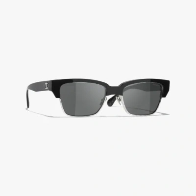 Chanel Cat Eye Sunglasses In Black