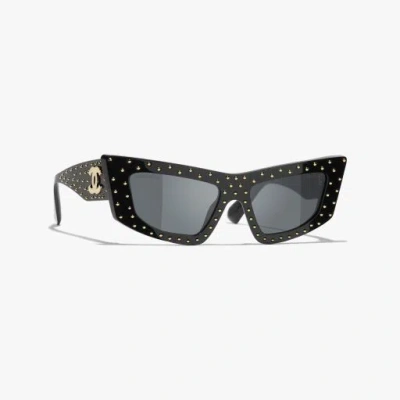 Chanel Cat Eye Sunglasses In Black