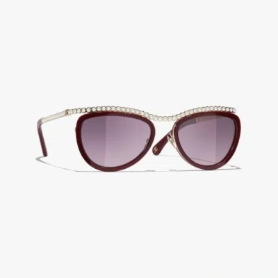 Chanel Cat Eye Sunglasses In Purple