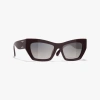 Chanel Cat Eye Sunglasses In Dark Purple 