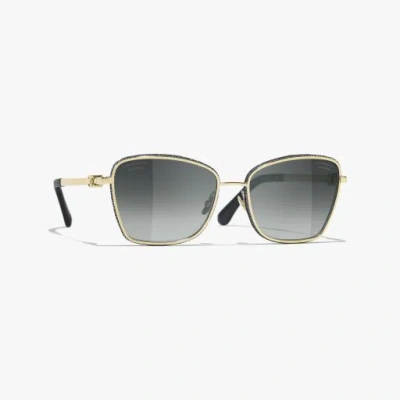 Chanel Cat Eye Sunglasses In Gray