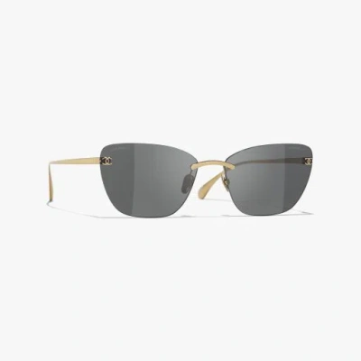Chanel Cat Eye Sunglasses In Gray