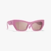 Chanel Cat Eye Sunglasses In Pink 