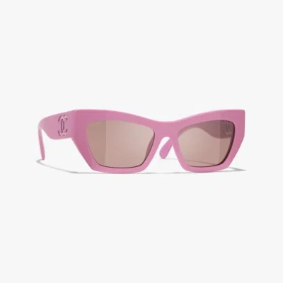 Chanel Cat Eye Sunglasses In Pink