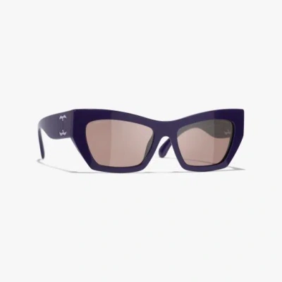 Chanel Cat Eye Sunglasses In Purple