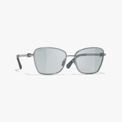 Chanel Cat Eye Sunglasses In Gray