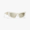 Chanel Cat Eye Sunglasses In White