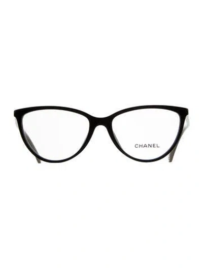 Pre-owned Chanel Cat-eye Eyeglasses In Black