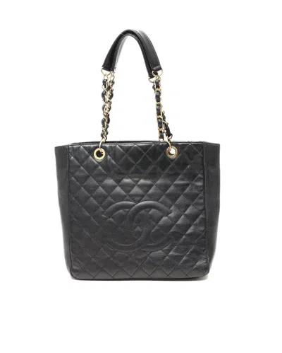 Chanel Caviar 31 Rue Grand Shopping Tote Bag In Black