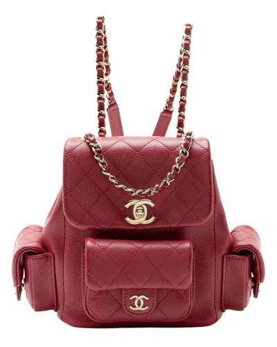 Pre-owned Chanel Caviar Cargo Duma Small Backpack (authentic Pre-loved)
