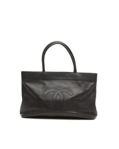 Chanel Caviar Cc Tote Bag In Black